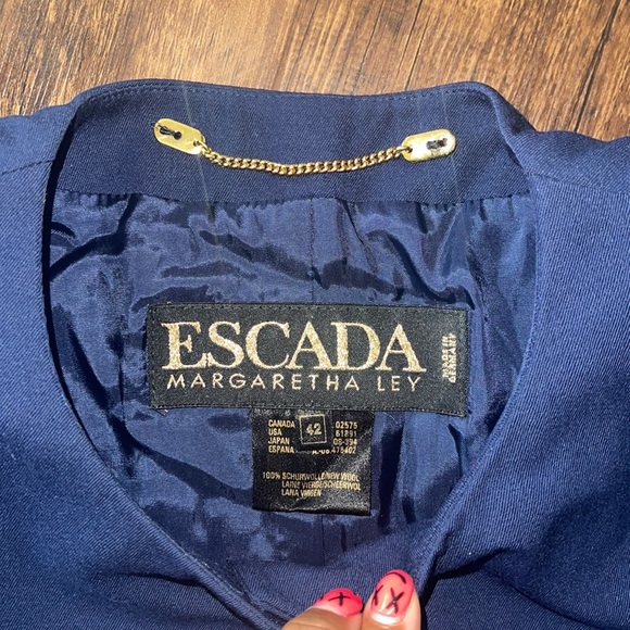 Escada by Margaret Ley Navy Blazer - Picture 2 of 5